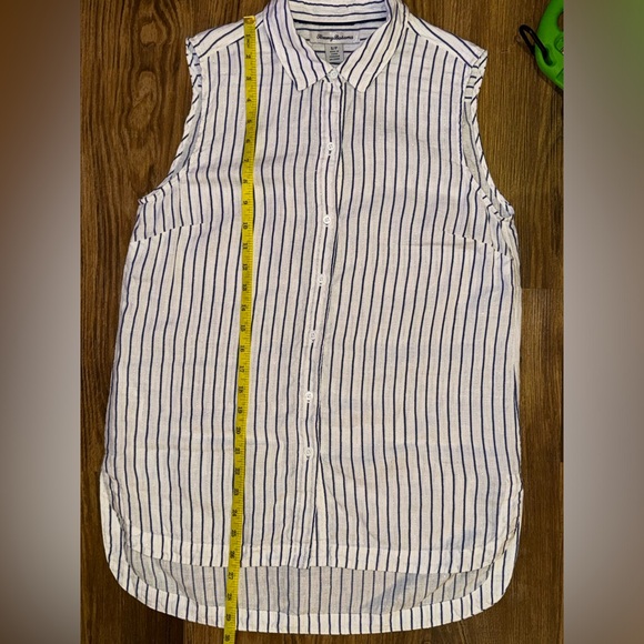 Tommy Bahama Coastalina Cabana Stripe Sleeveless Shirt size S - Picture 10 of 14